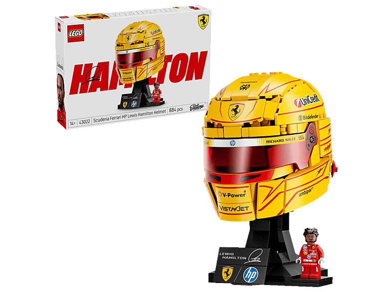 Lego Editions Formula 1 43022 Scuderia Ferrari HP Lewis Hamilton Helm Bausatz, Mehrfarbig