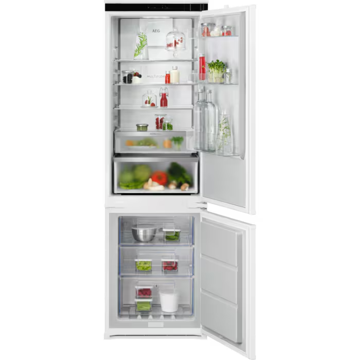 AEG TC7CS181DS Beépíthető kombinált hűtőszekrény 177 cm, TwinTech, NoFrost, AI CoolAssist funkció