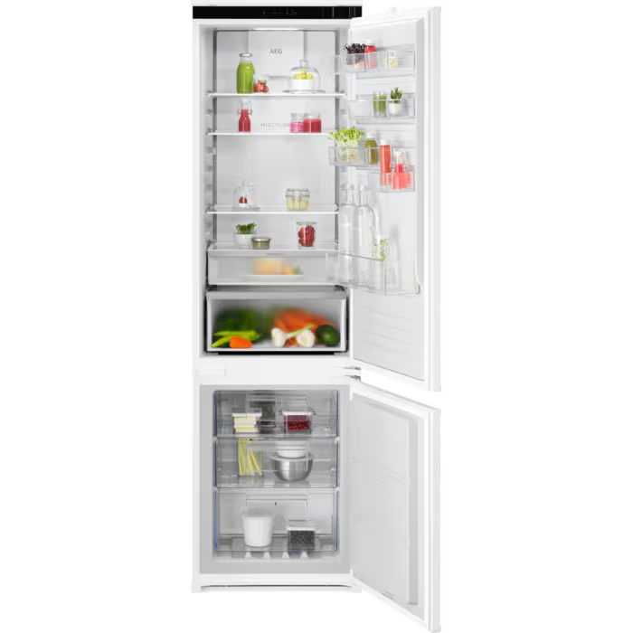 AEG TCTCS191ES Beépíthető kombinált hűtőszekrény 188 cm, TwinTech, NoFrost, AI CoolAssist funkció