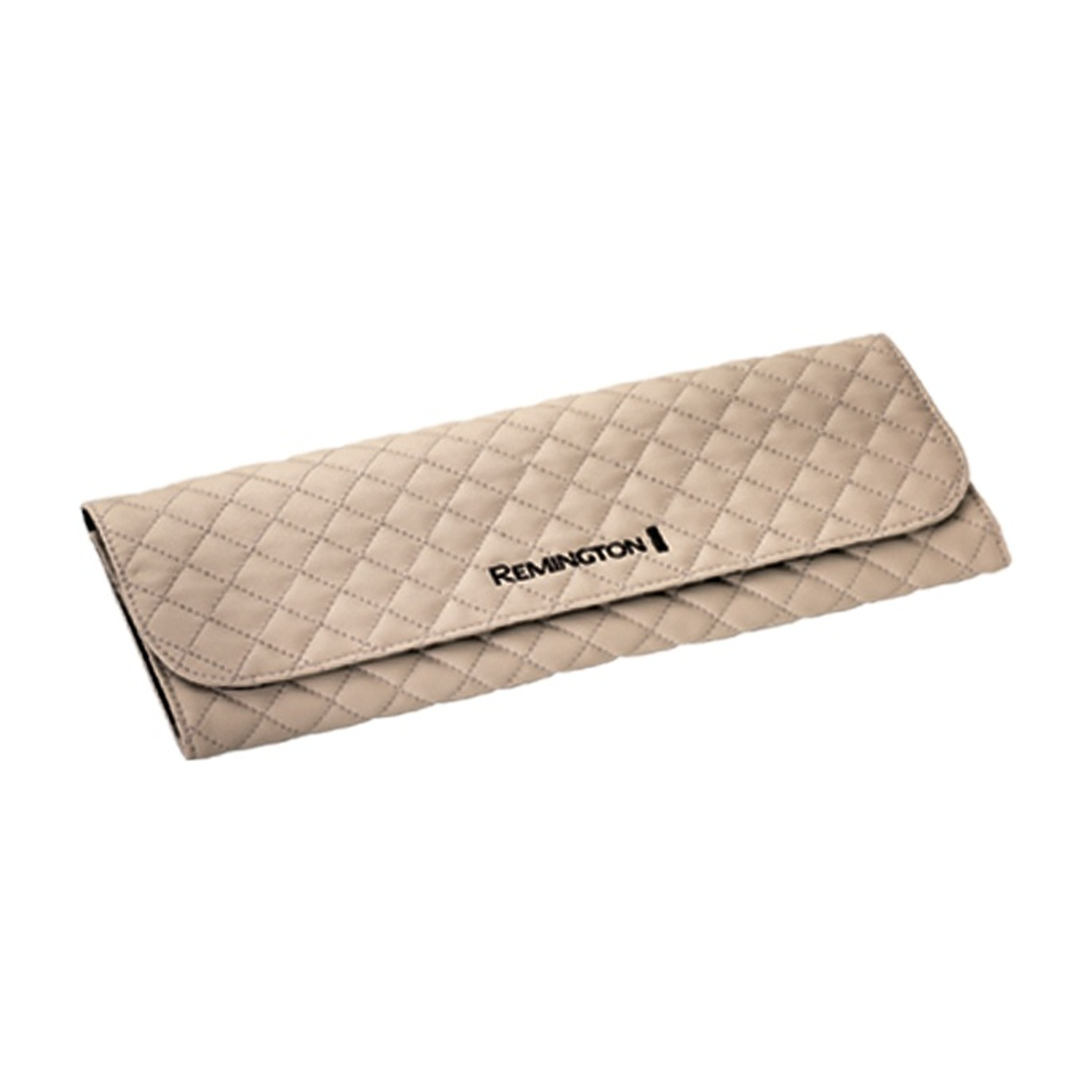 Una custodia Remington trapuntata beige con motivo a rombi.