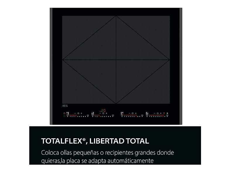 AEG Placa de inducción Serie 6000 TotalFlex de 60 cm TR64IT00FB
