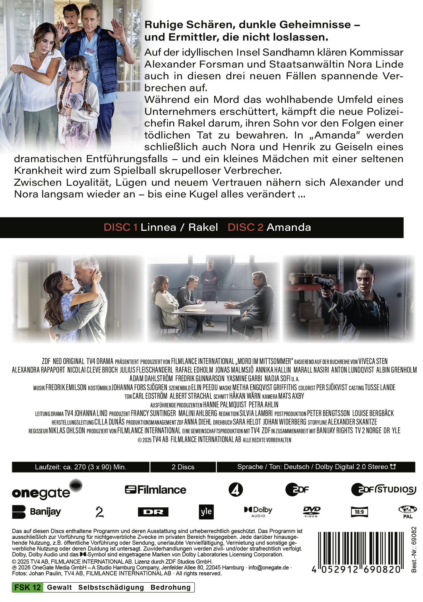 DVD-Cover: Zwei Szenen, eine Gruppe und ein Mann mit Waffe. Text über Serie.