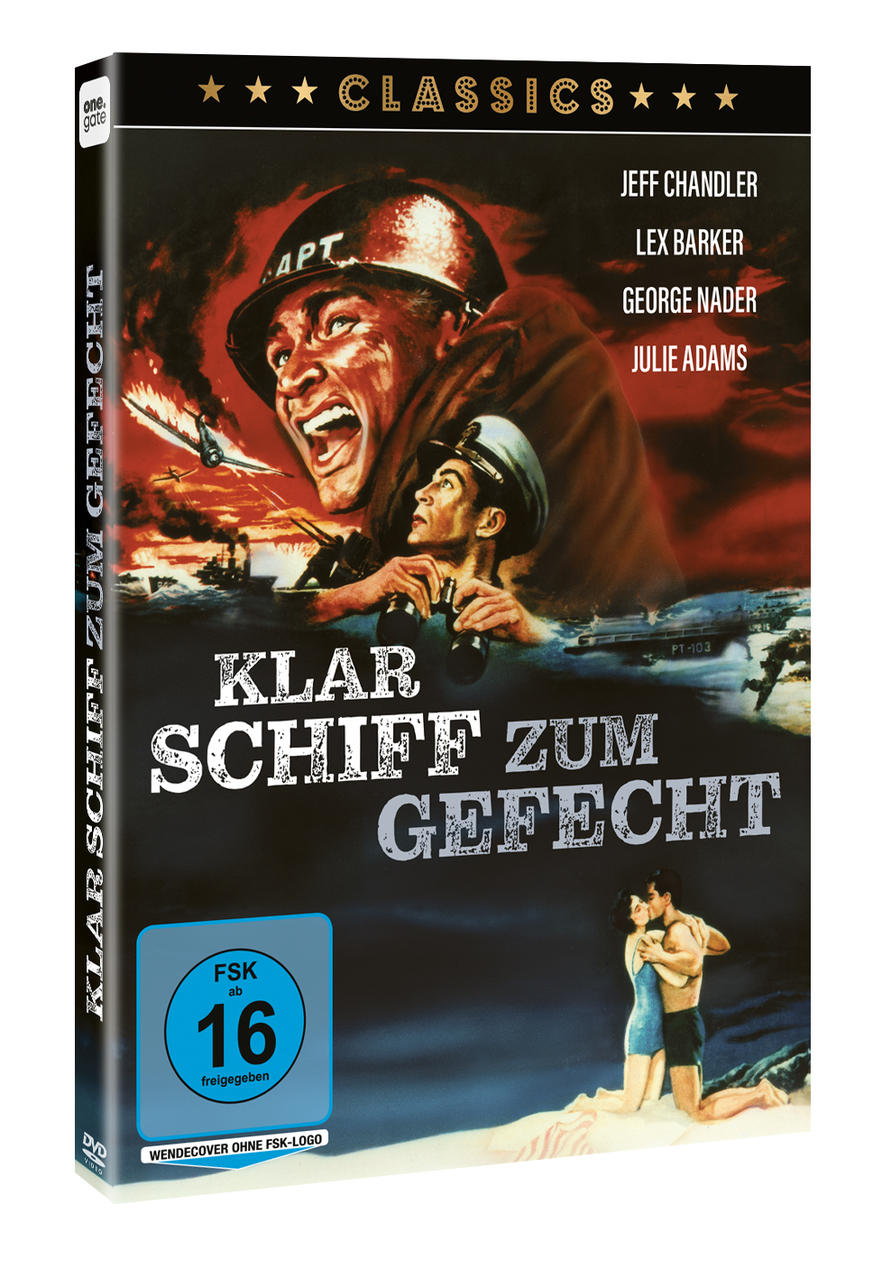 DVD-Cover mit Kriegsszene: Soldaten, Schiffe, Flugzeuge und ein Paar am Strand.