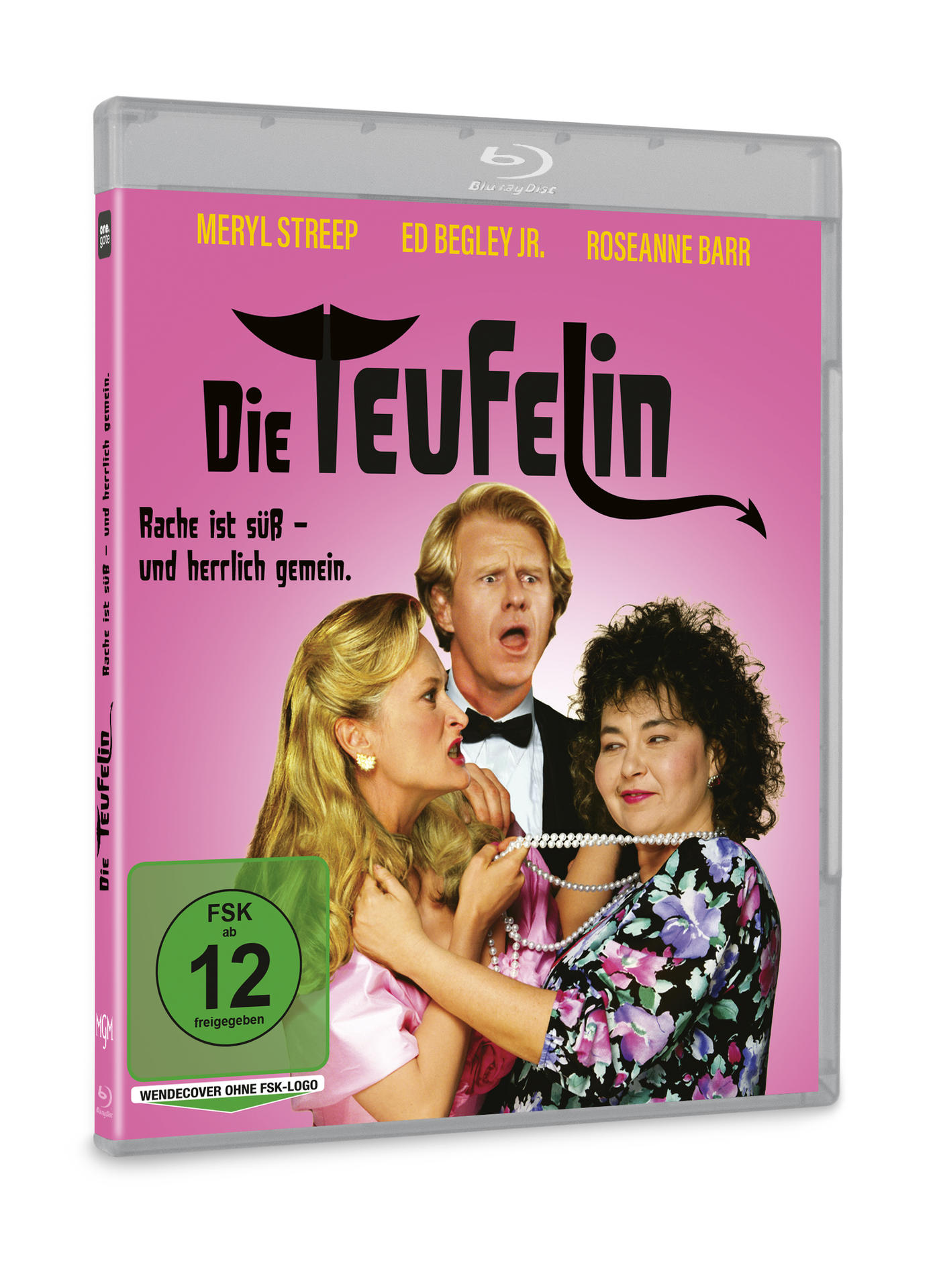 Blu-ray-Hülle von "Die Teufelin" mit Meryl Streep, Ed Begley Jr. und Roseanne Barr.