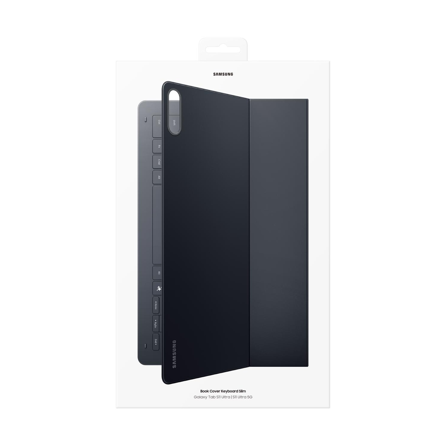 Tastiera Book Cover Slim Samsung grigio scuro per Galaxy Tab S11 Ultra in scatola.