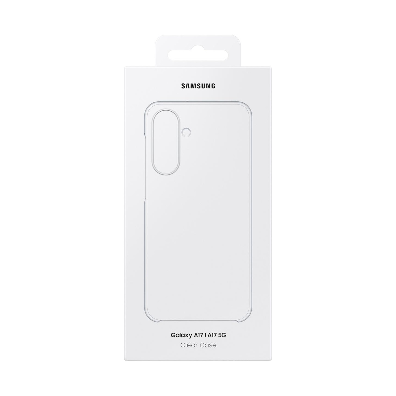 Confezione custodia trasparente Samsung Galaxy A17/A17 5G.