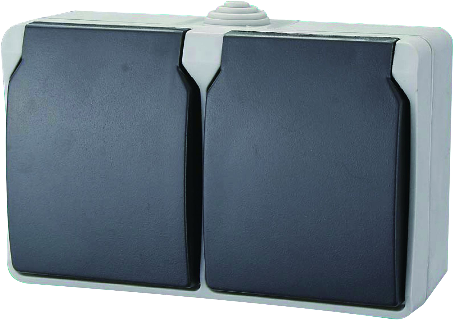 GAO Falon kívüli dugalj, 2 aljzat, 16A, IP54, szürke (9872H)