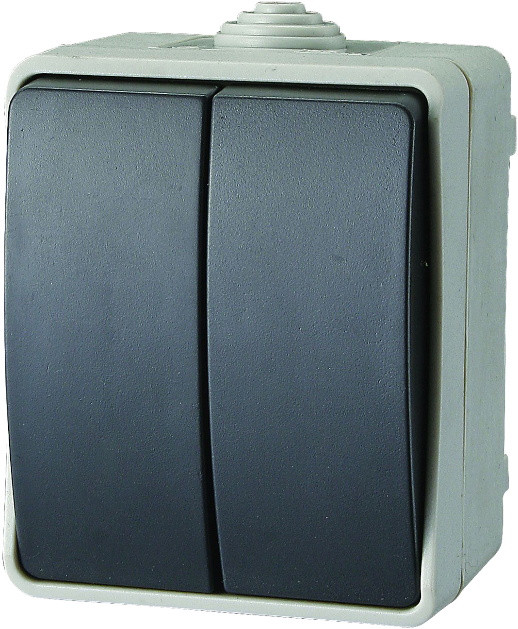 GAO Falon kívüli csillárkapcsoló, 2 billenő, 10A, IP54, szürke (9875H)