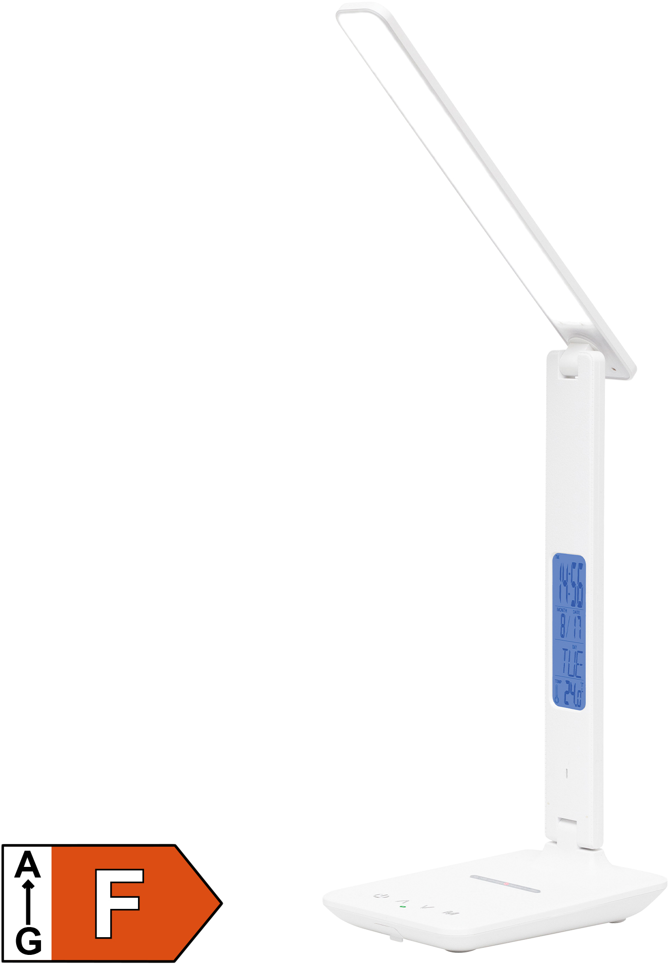 HOME Asztali lámpa vezeték nélküli töltővel, 600lm, 6W, 5 fokozat, Qi töltő (LA 10 Q)