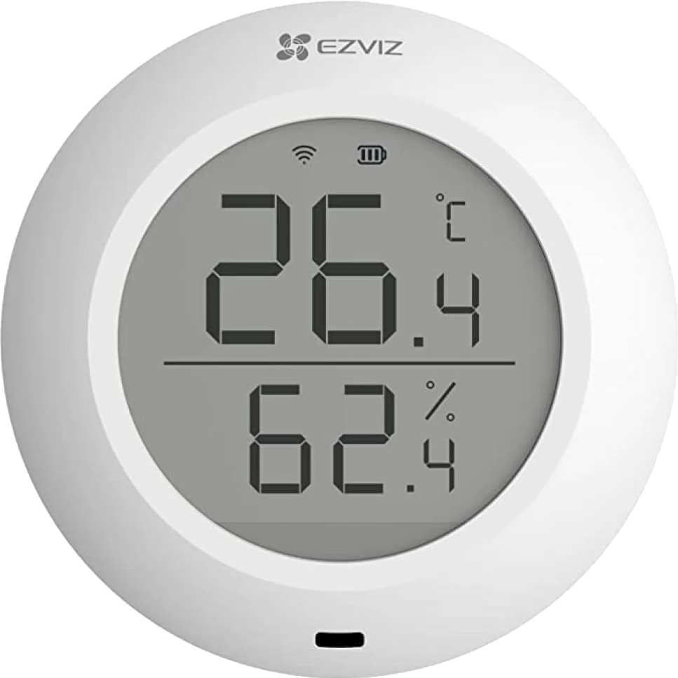 EZVIZ Hőmérséklet és páratartalom érzékelő, 1,8" kijelző, Zigbee kapcsolat (CS-T51C-A0-BG)