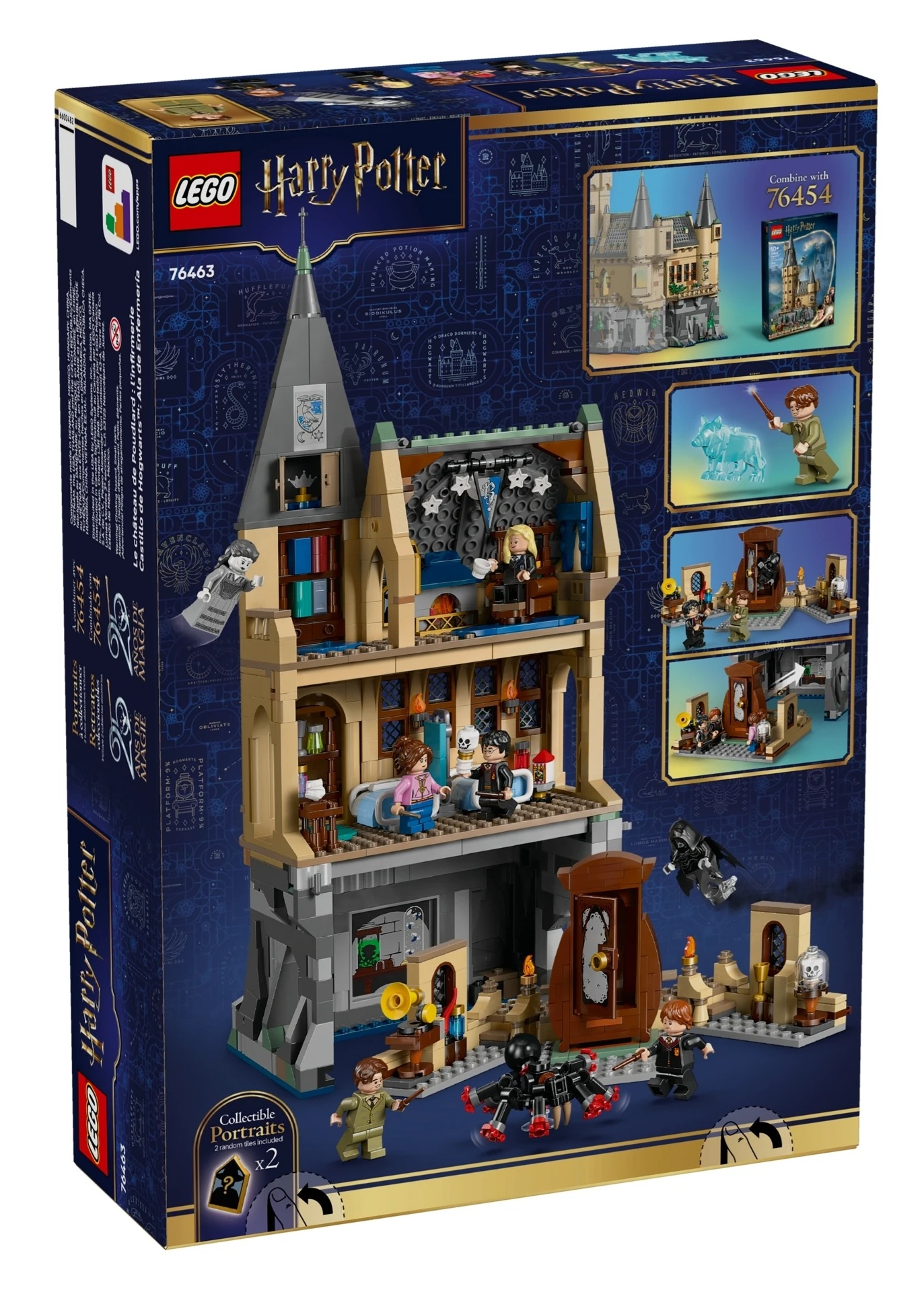 Zestaw Lego Harry Potter 76463. Zamek z figurkami, pająkiem, duchem i Hedwigą.