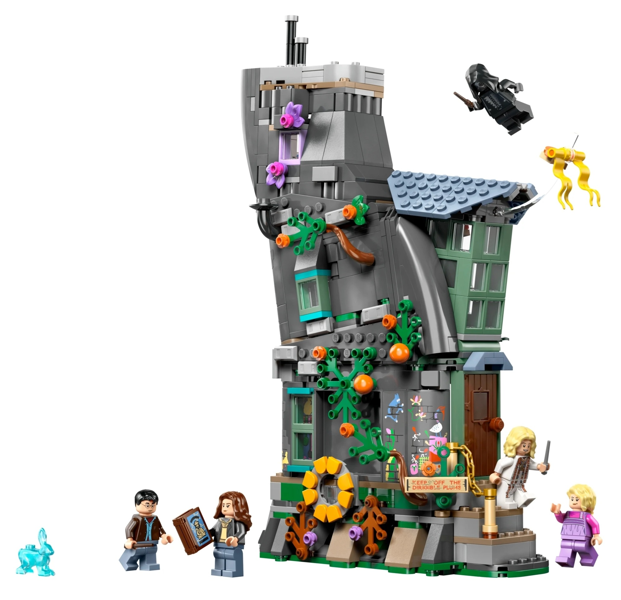 Budynek Lego z postaciami: Harry, Hermiona, Luna, Ginny i Dementor.
