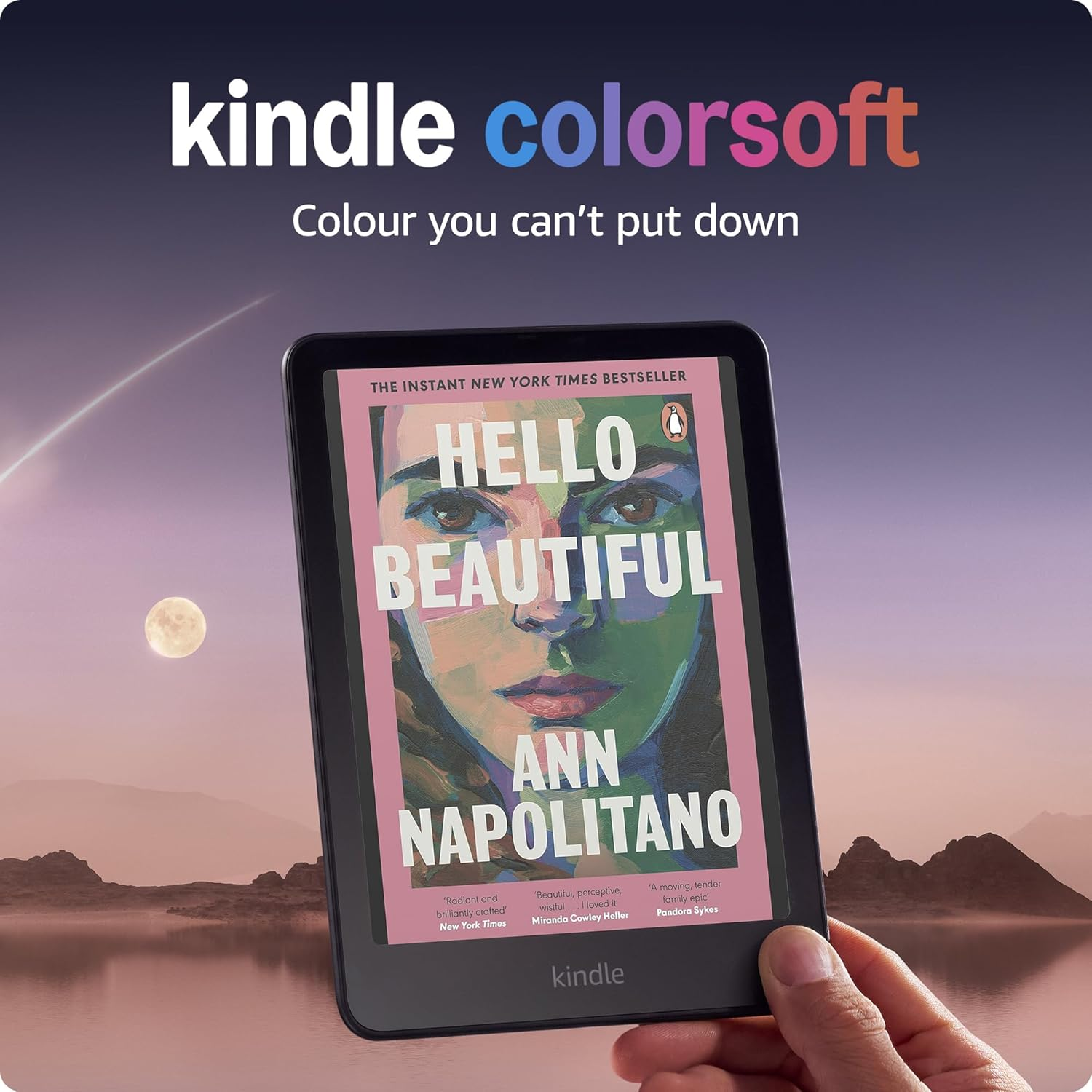 Un e-reader Kindle che visualizza il libro 