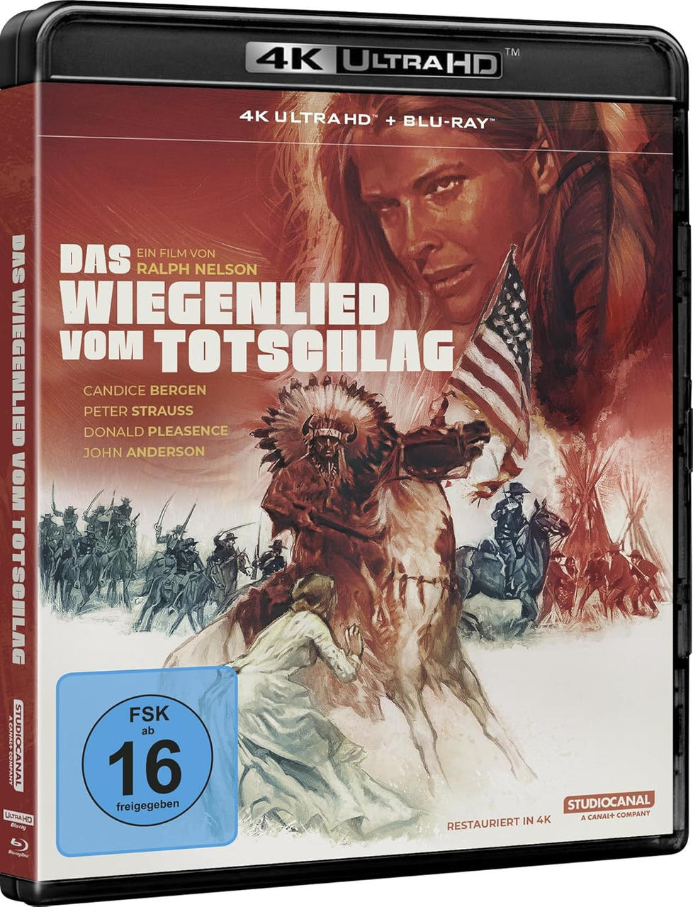 Blu-ray Hülle: Western-Szene mit Pferden, Tipis und einem Krieger mit Kopfschmuck.