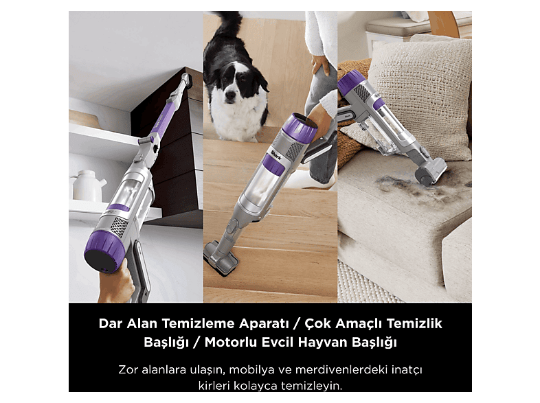 SHARK PowerDetect Turbo Başlıklı Şarjlı Dikey Süpürge Fiyat