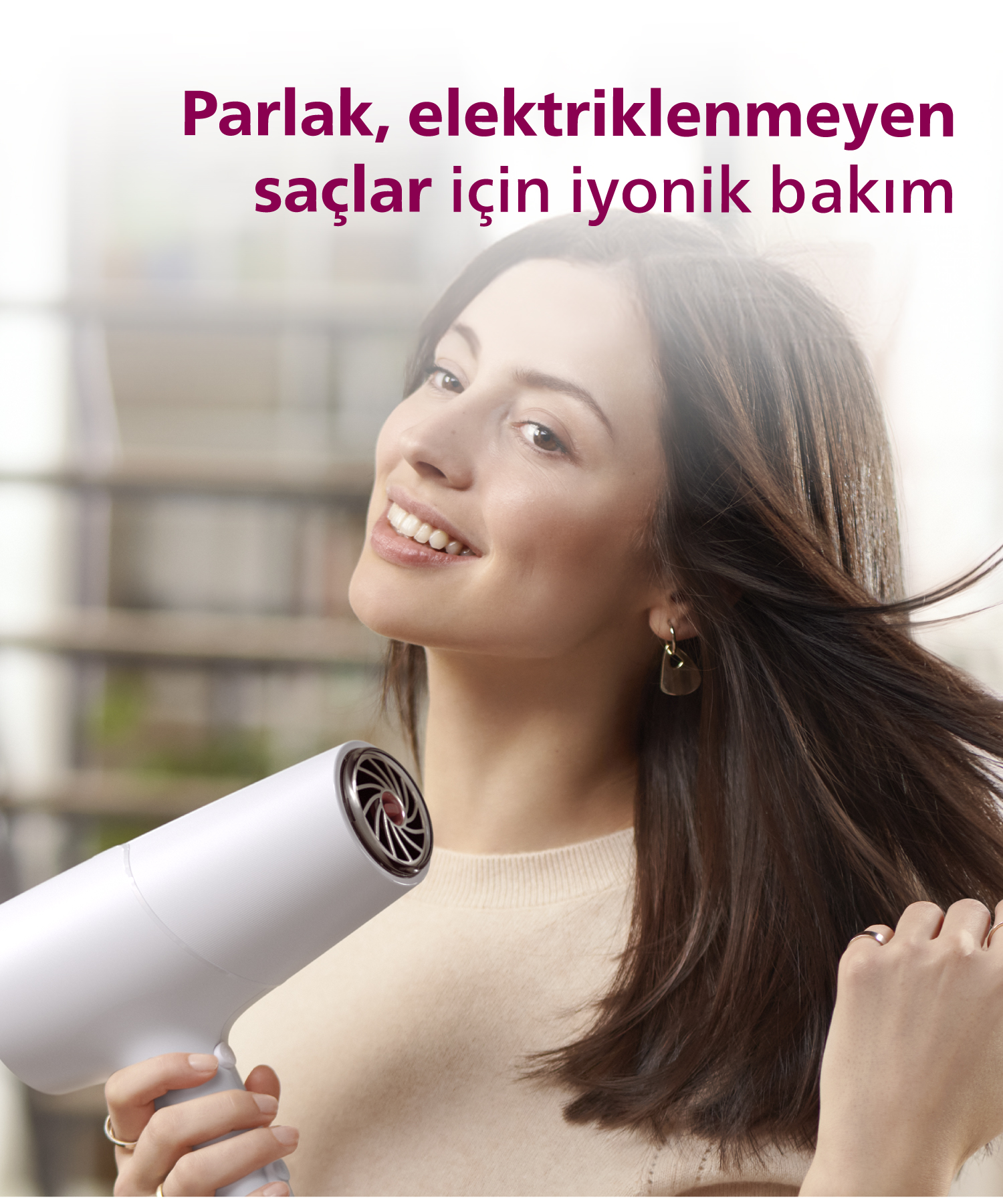 PHILIPS BHD500/10 İyonik Bakım, 3 Isı ve 2 Hız Ayarı, 2100W Saç