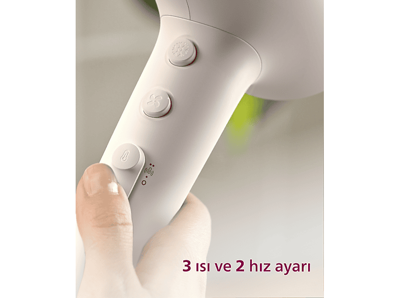 PHILIPS BHD500/10 İyonik Bakım, 3 Isı ve 2 Hız Ayarı, 2100W Saç