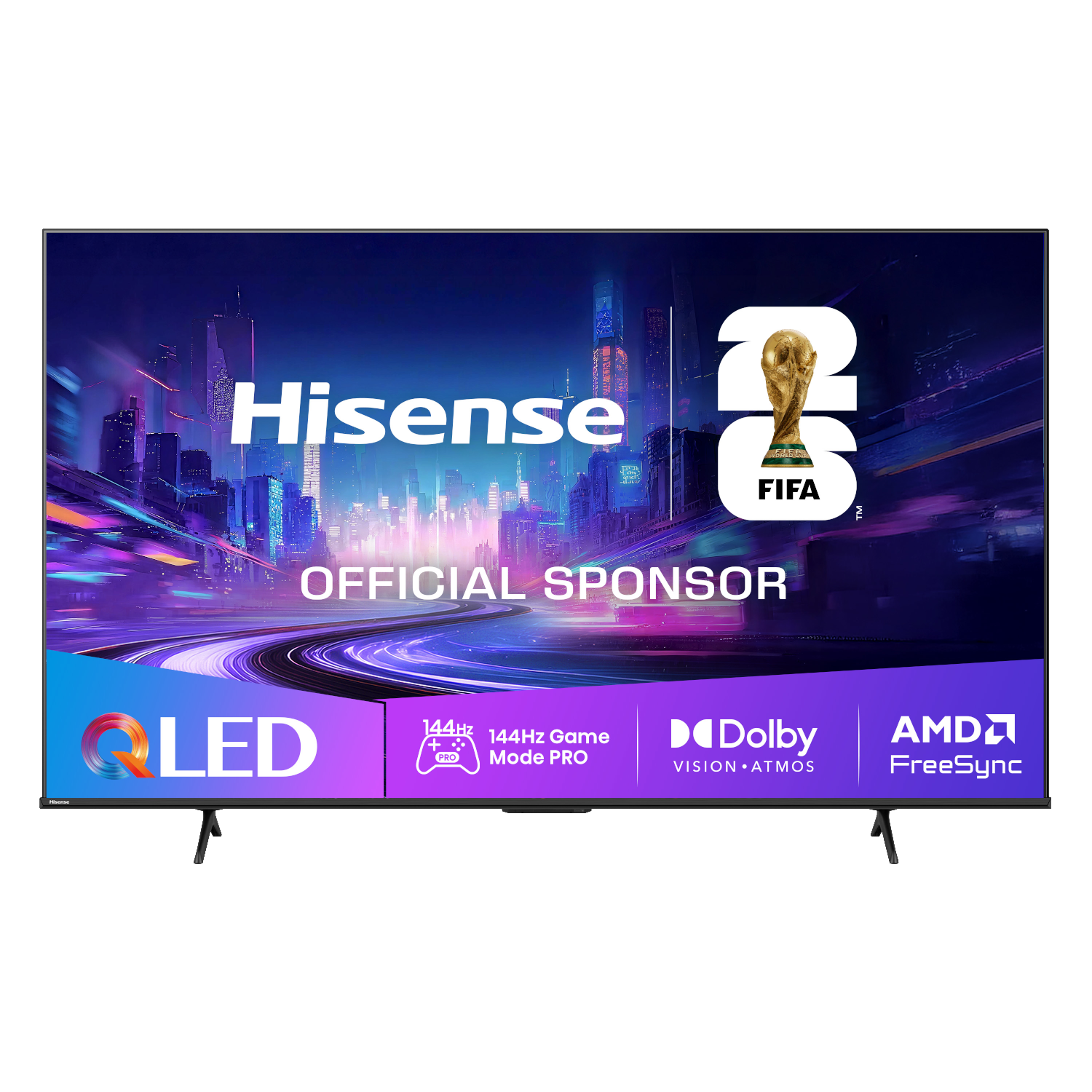 TV Hisense : Sponsor officiel FIFA 2022 avec QLED et 144Hz.