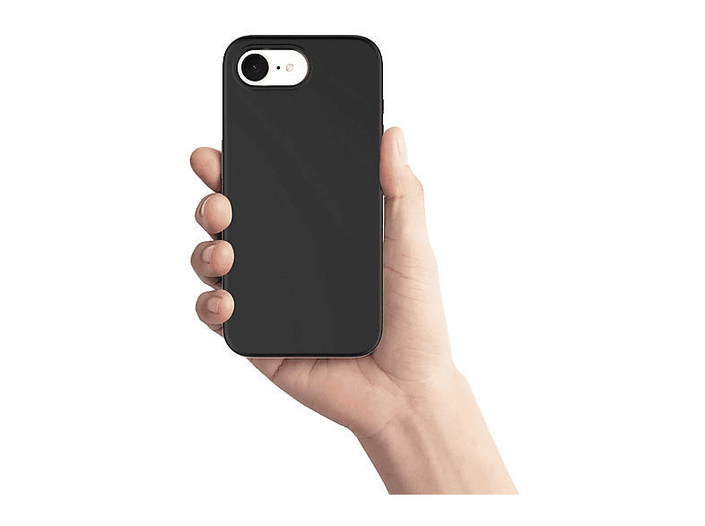 Funda móvil - CellularLine Sensation, Para Apple iPhone 17e, 16e, SE(2025), Soft-touch, Silicona, Microfibra, Negro