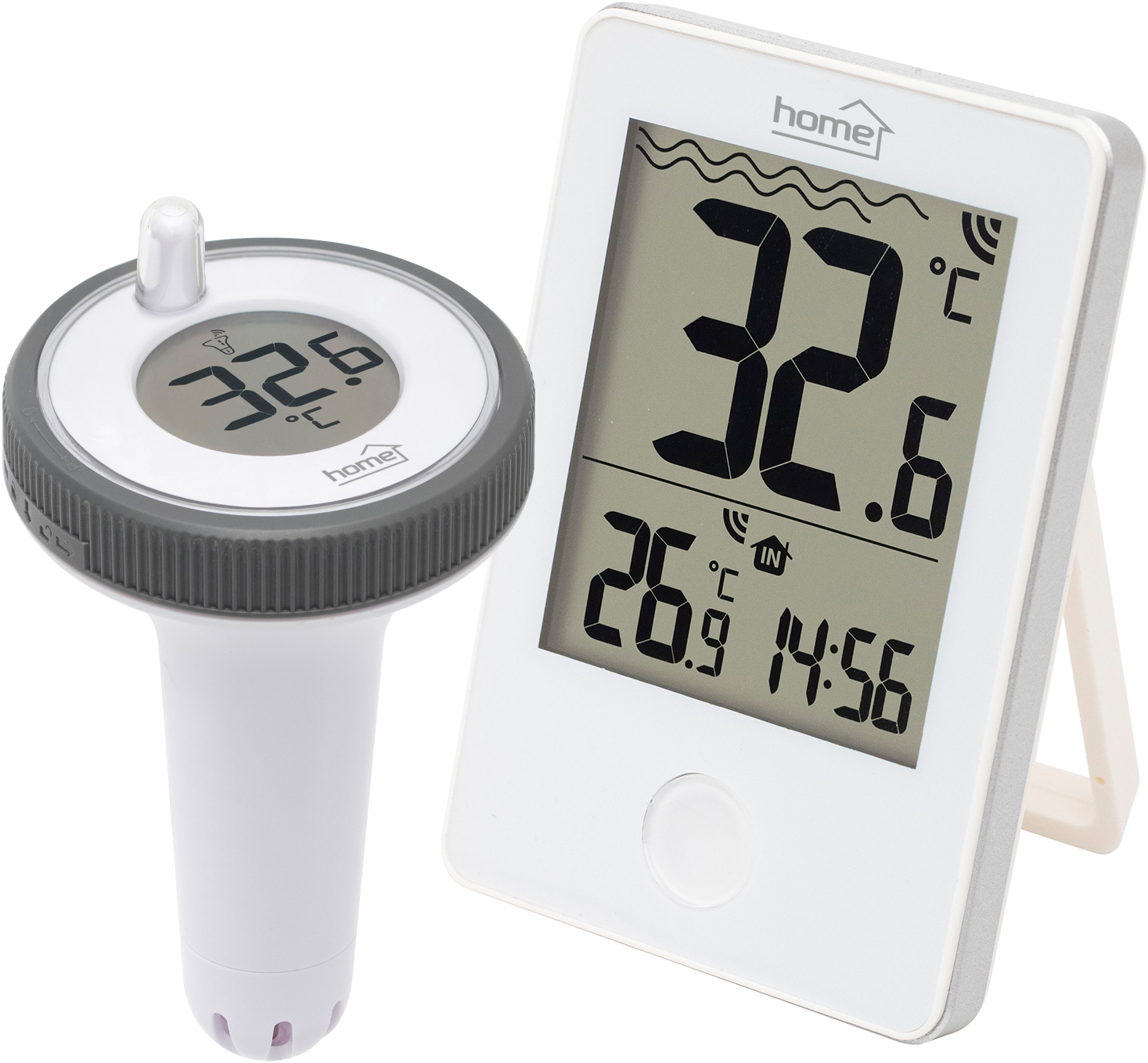 HOME Vezeték nélküli úszó medence hőmérő, külső-belső hőmérséklet, min/max hőmérsékletek rögzítése(HCP60)