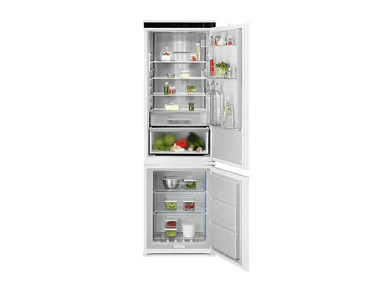FRIGORIFERO DA INCASSO AEG TC7MS181DS, Capacità netta totale 248 l, Rumorosità: 34 dB(A), 4 ripiani, Dimensioni: L 54,6 cm A 177,2 P 54,9 cm, Bianco, Classe D