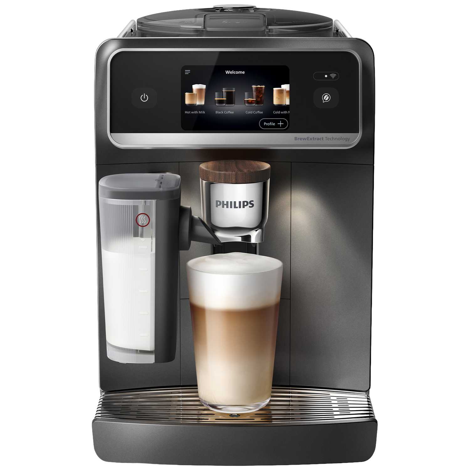 PHILIPS Café Aromis 8000-serie - Volautomatische espressomachine - 50+ Warme & Koude Dranken - LatteGo Pro - Automatisch Melksysteem - Zwart - EP8757/12