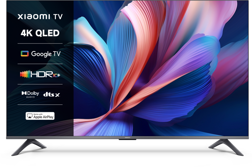 Telewizor Xiaomi 4K QLED z Google TV, HDR10+ i Dolby Atmos.
