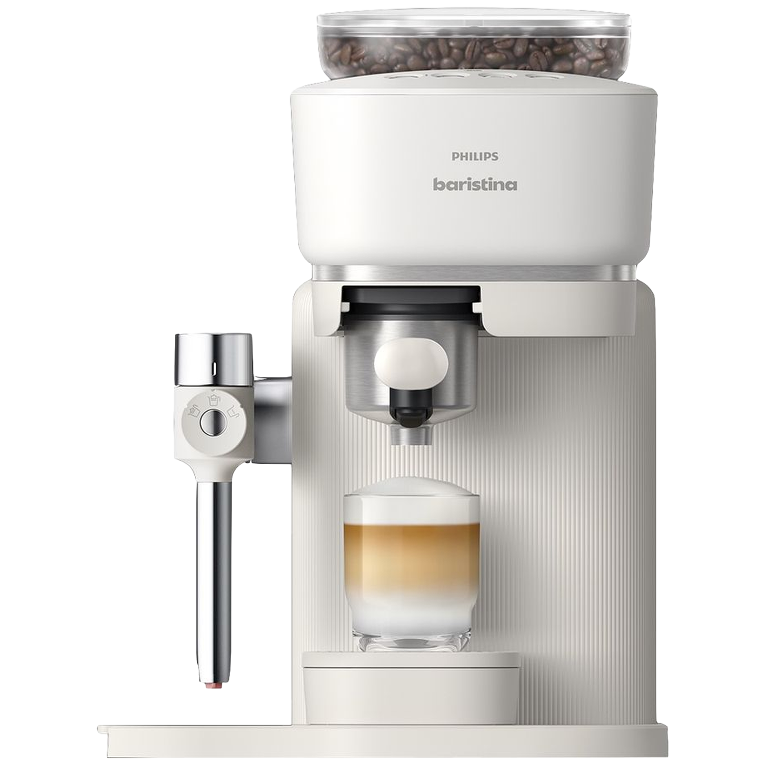 PHILIPS  Baristina Latte BAR400/00 - Pistonmachine - Wit afbeelding