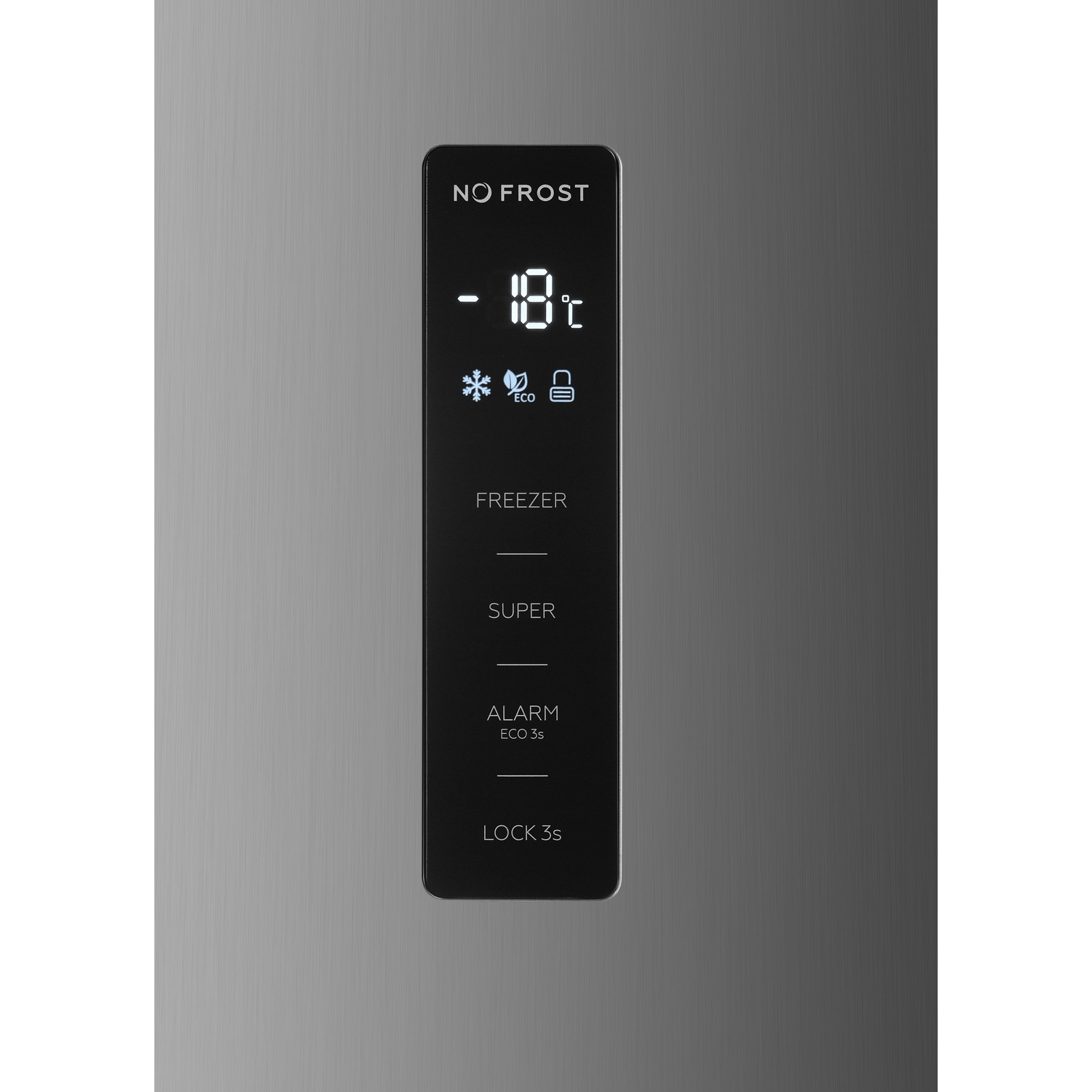 Display freezer mostra -18°C, Freezer, Super, Allarme, Blocco.