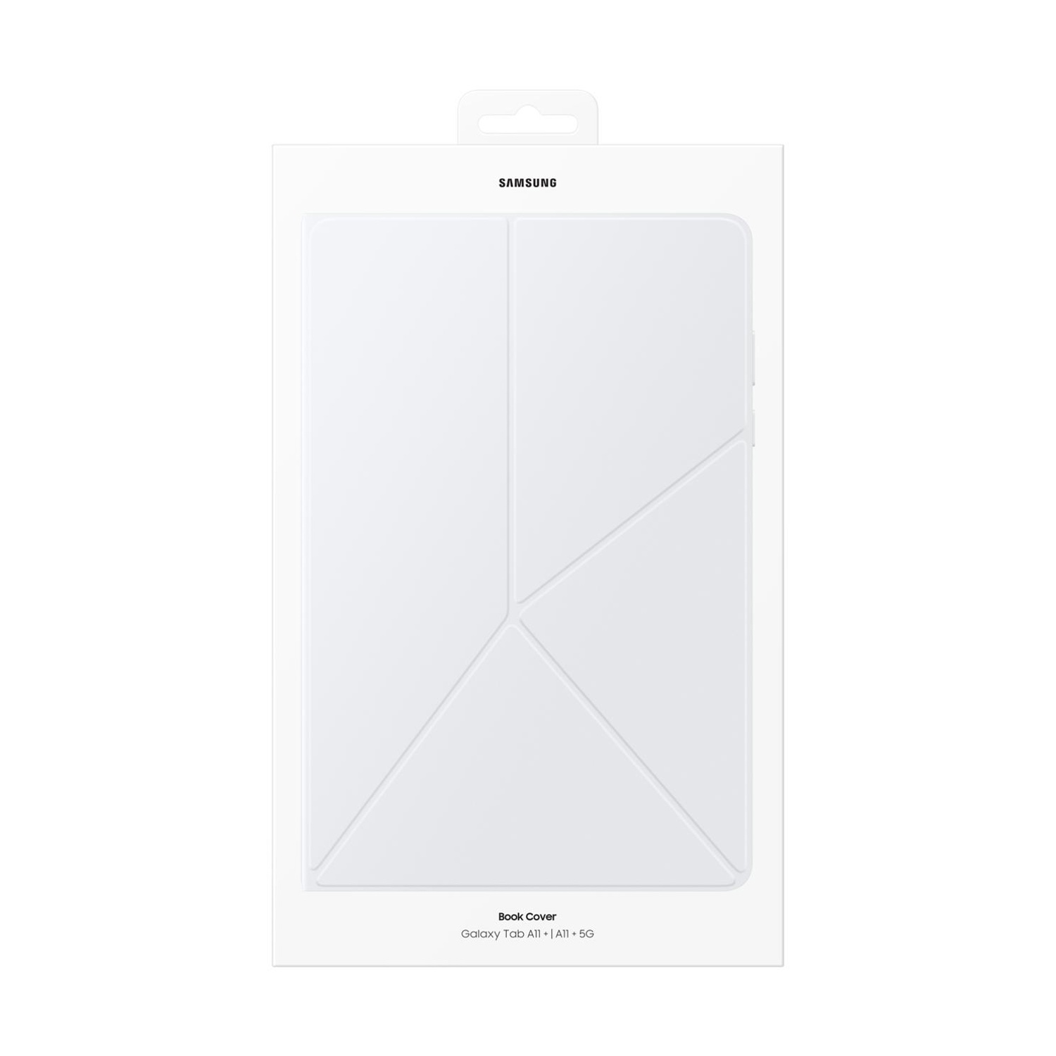 Copertina bianca Samsung Galaxy Tab A11 in confezione.