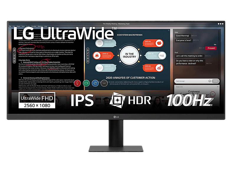 Monitor LG UltraWide 29U511A-B 29" 2560x1080px IPS 100Hz 1 ms [MBR]