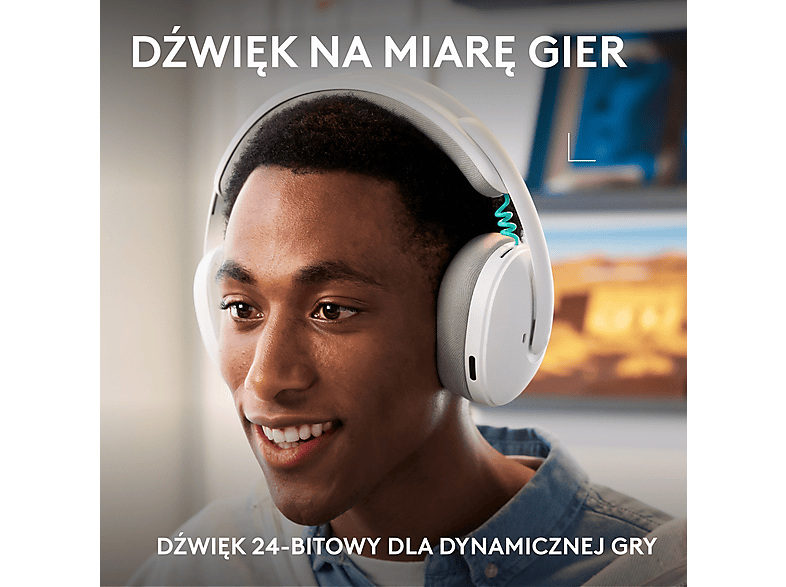 Słuchawki LOGITECH G325 Lightspeed Biały Bezprzewodowe, Nauszne – zdjęcie 3