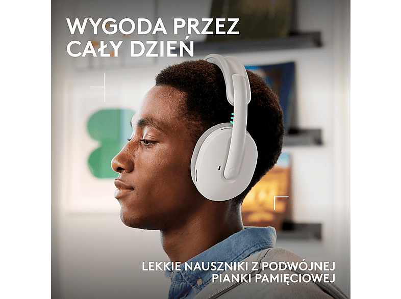 Słuchawki LOGITECH G325 Lightspeed Biały Bezprzewodowe, Nauszne – zdjęcie 2
