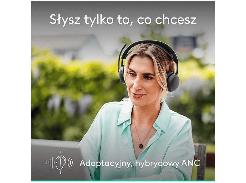 Słuchawki LOGITECH Zone Wireless 2 ES Bezprzewodowe, Nauszne, ANC Grafitowy – zdjęcie 3