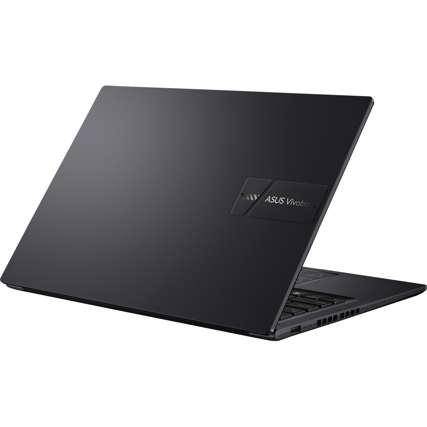 A black Asus Vivobook laptop is shown against a white background.