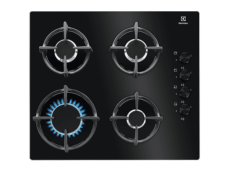 Płyta gazowa szklana ELECTROLUX KGG6407K Czarny