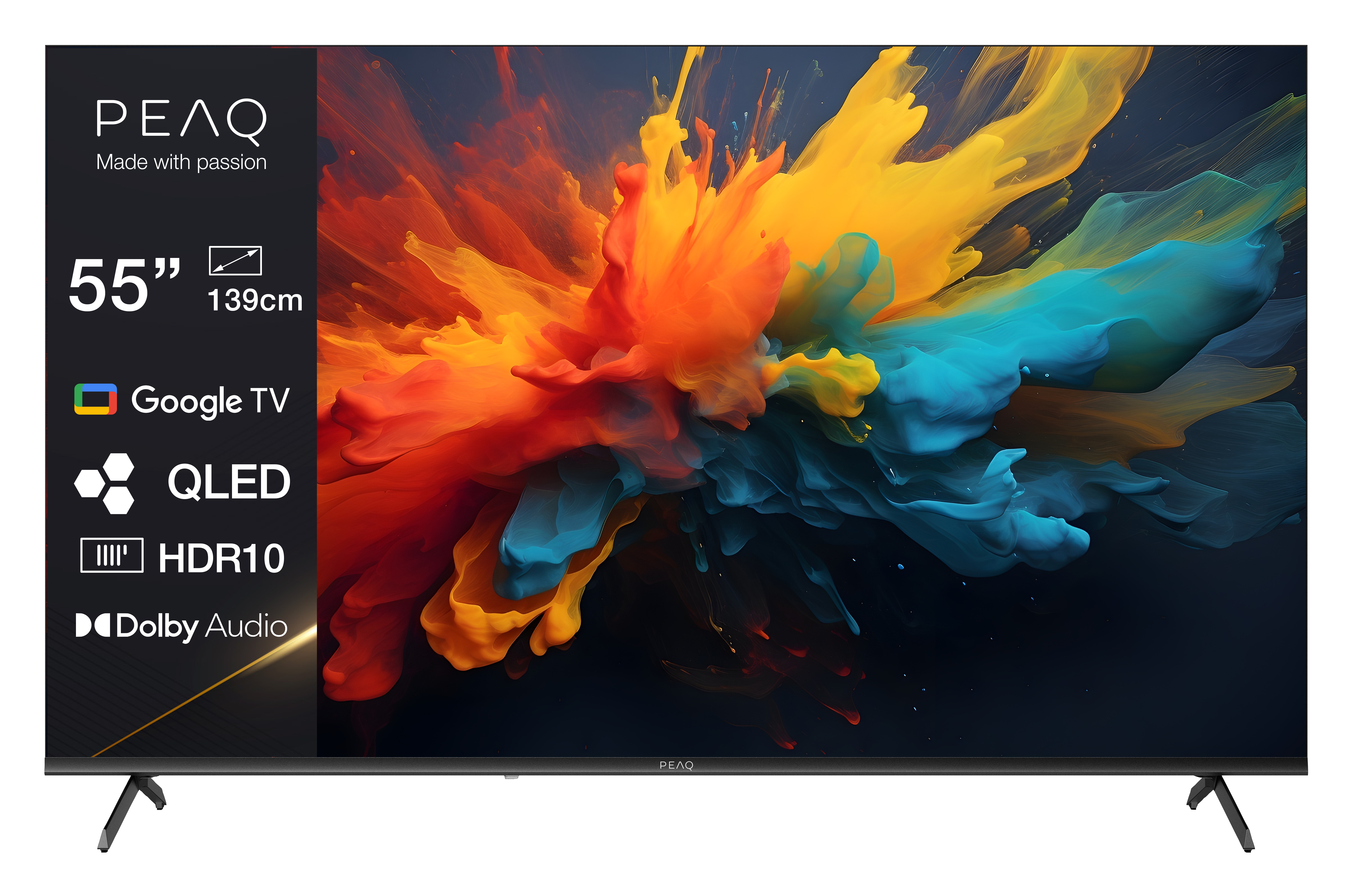 Telewizor PEAQ QLED 55 cali z Google TV i HDR10.