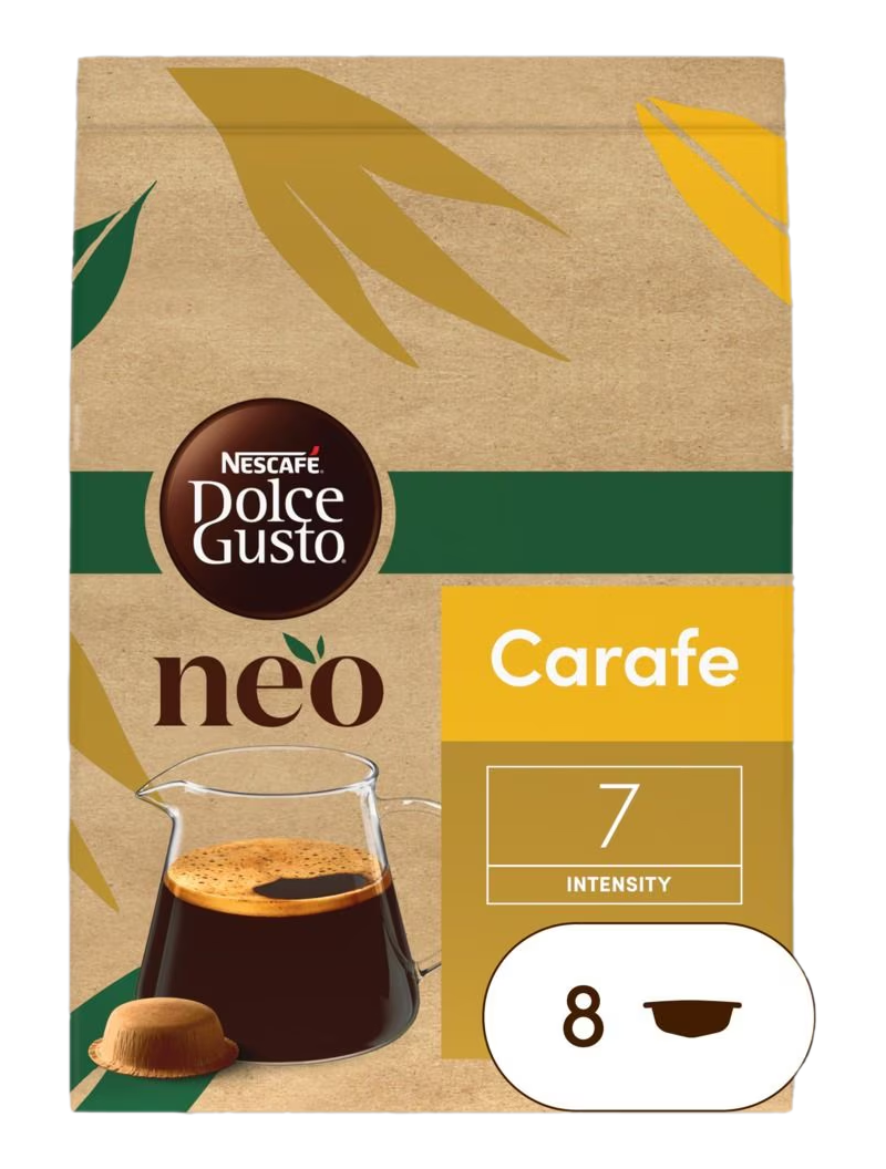 Nescafe Dolce Gusto Neo Karaffe mit 8 Kapseln, Intensität 7.