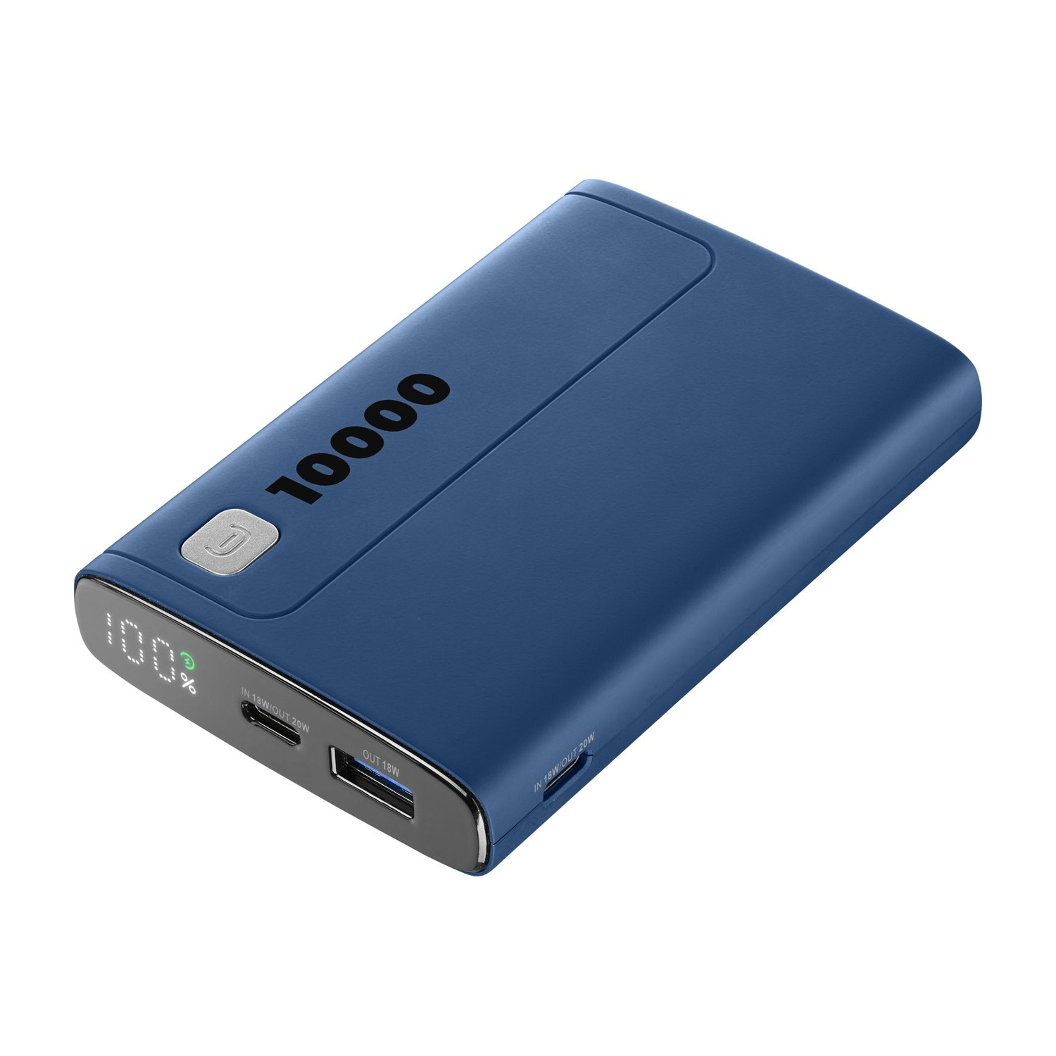 WYE Power Bank 10000 MAh Con Cavi Integrati USB-C E 8 Pin – Ricarica Rapida Bidirezionale 38,5W Max – Design Compatto, Colori Assortiti (blu, Nero, Bianco, Viola) - 6