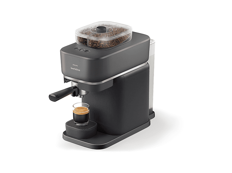 MACCHINA CAFFÈ AUTOMATICA PHILIPS Baristina BAR320/60, Compatibile con Grani e macinato, Pressione pompa 16 bar, Potenza 1550 W, Serbatoio acqua 1,2 l, Disattivazione automatica, Nero