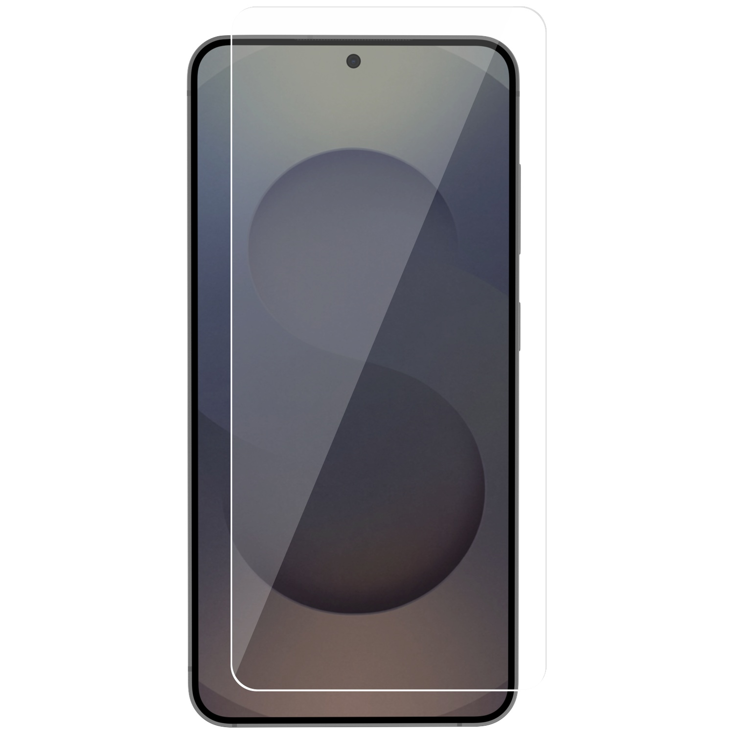 A glass smartphone screen protector on a smartphone.