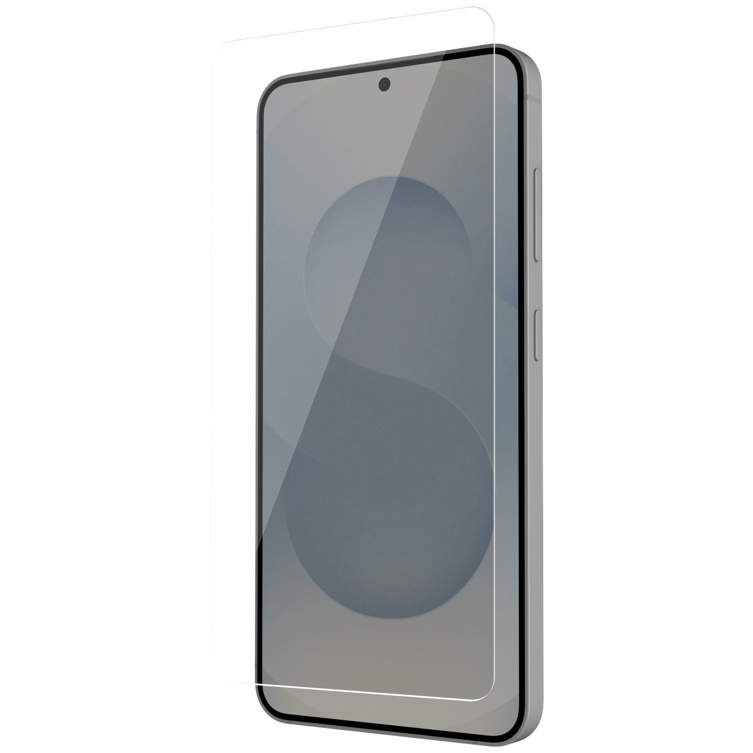 Un smartphone avec un protecteur d'écran appliqué sur son écran.