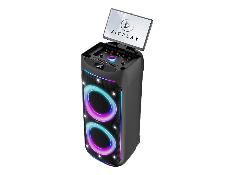ZICPLAY ZIC-KAR-6802 Bluetooth Karaoke Lautsprecher, Schwarz