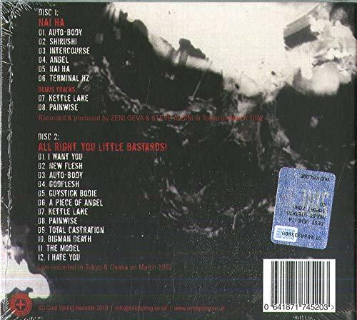 CD-Rückseite mit Trackliste für Disc 1 und Disc 2, Produktionsinfos und Barcode.