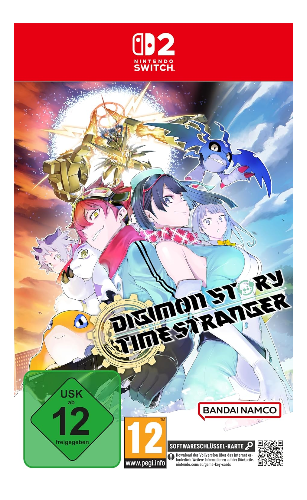 Art de couverture Digimon Story: Cyber Sleuth Hacker's Memory avec personnages et logos.