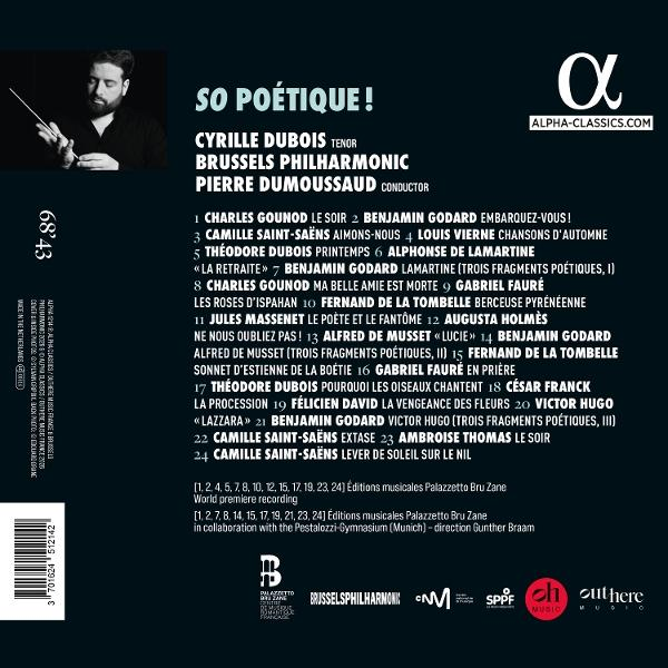 Albumcover mit Tenor Cyrille Dubois und Dirigent Pierre Dumoussaud.