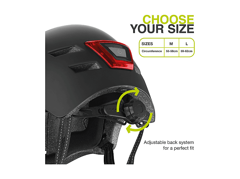 Newrban LED Helm (L), Schwarz — Foto 2 von 5