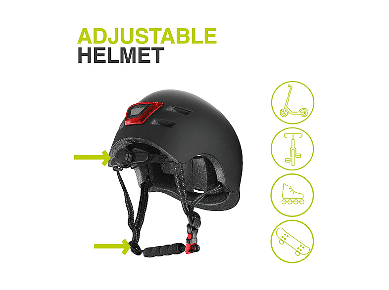 Newrban LED Helm (L), Schwarz — Foto 4 von 5