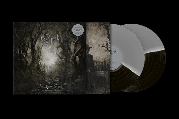 Opeths Blackwater Park Vinyl mit zwei Scheiben, dunkles Waldmotiv.