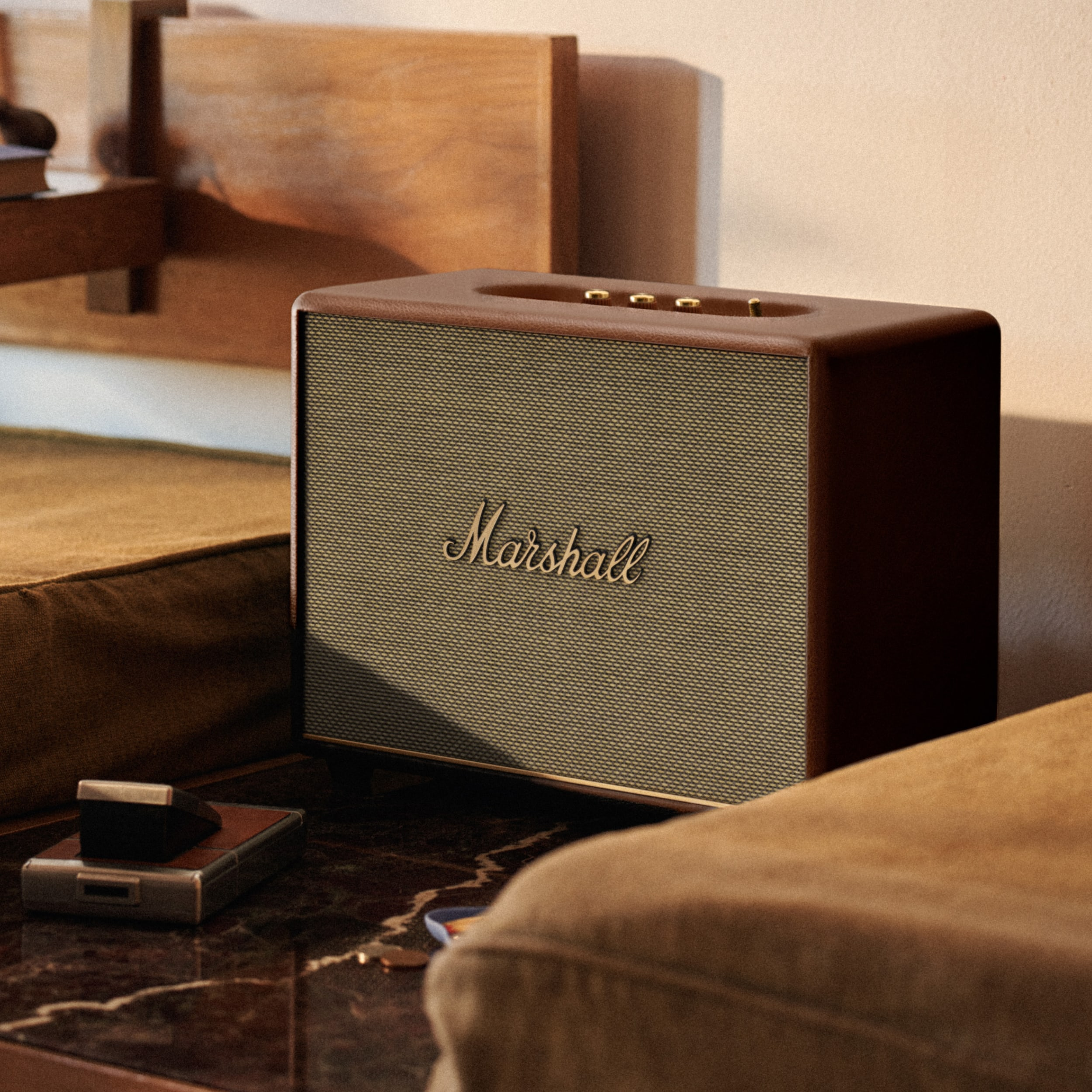 MARSHALL Woburn 3 Bluetooth Hoparlör Kahverengi Fiyat & Özellik